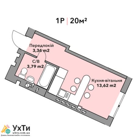 Irpin, selling 1-room apartment in the residential complex GL Club. 19000 $ | Advertisement UHTI Kakhovka | 05-1-22859