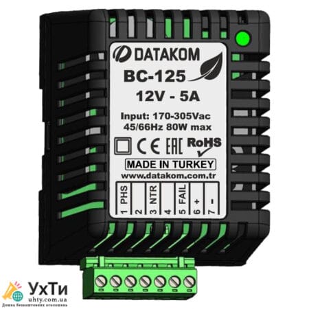 DATAKOM BC-125 (12V/5A, DIN rail) Зарядное устройство для аккумулятора / Стабилизированный блок питания | Объявления УХТЫ Вознесенск | bc-12-22571