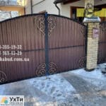 Кованые ворота с профнастилом. Распашные ворота с профнастилом | Объявления УХТЫ Хотин | maf_n-22666