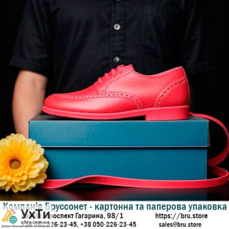 Cardboard shoe box blue from the manufacturer cheap - Brussonet Company | Advertisements UHTI Dunaivtsi | karto-24800