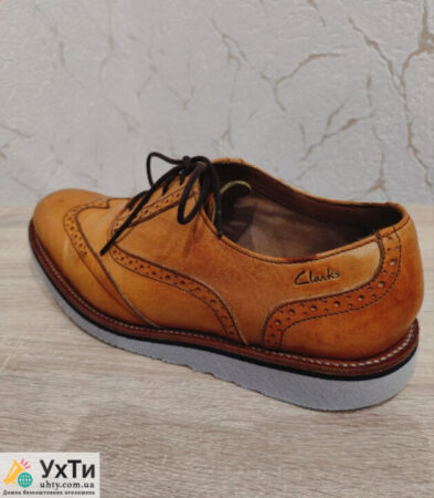 Leather men's brogue shoes CLARKS 44r./29 cm | Advertisement UHTA Khmelnytskyi | 3-28789