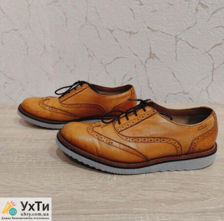 Leather men's brogue shoes CLARKS 44r./29 cm | Advertisement UHTA Khmelnytskyi | 6-28792