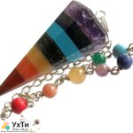 Кристальный маятник 7 чакр из натуральных камней (Индия) | Оголошення УХТИ Могилів-Подільський | mayat-31360