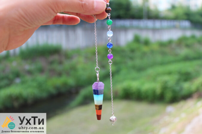 Кристальный маятник 7 чакр из натуральных камней (Индия) | Оголошення УХТИ Могилів-Подільський | mayat-31358