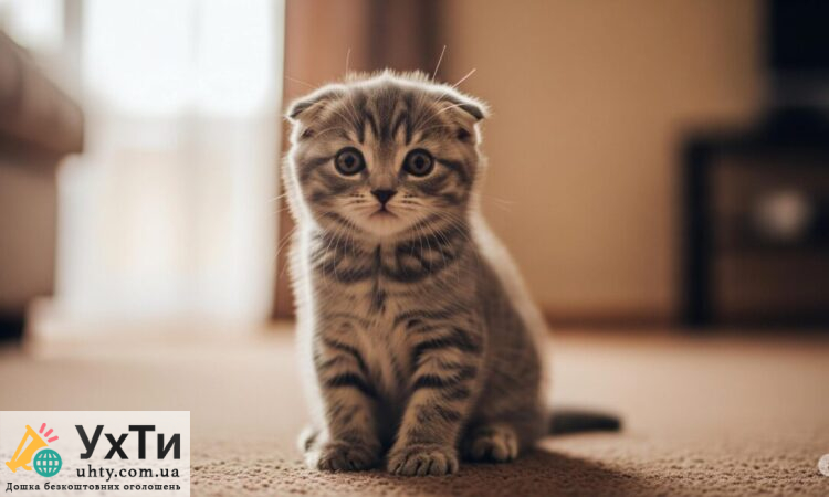 Шотландська висловуха (Scottish Fold) тендітне кошеня шукає люблячу сімью | Коти Київ | Оголошення УХТИ | sire--31810