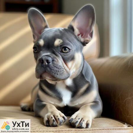Французский бульдог Голубо – тигровый мальчик,2,5 мес | Объявления Собаки, Животные УХТИ Полтава | gemin-32492
