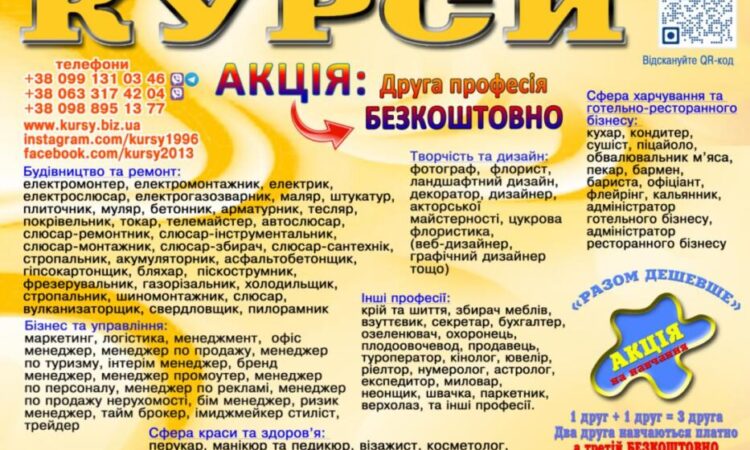 Курсы кондитера, сушистая, пиццеоли, пекаря, бармена, бариста | Объявления Бизнес и услуги, Образование / Спорт УХТЫ Днепр | 24-kor-36411